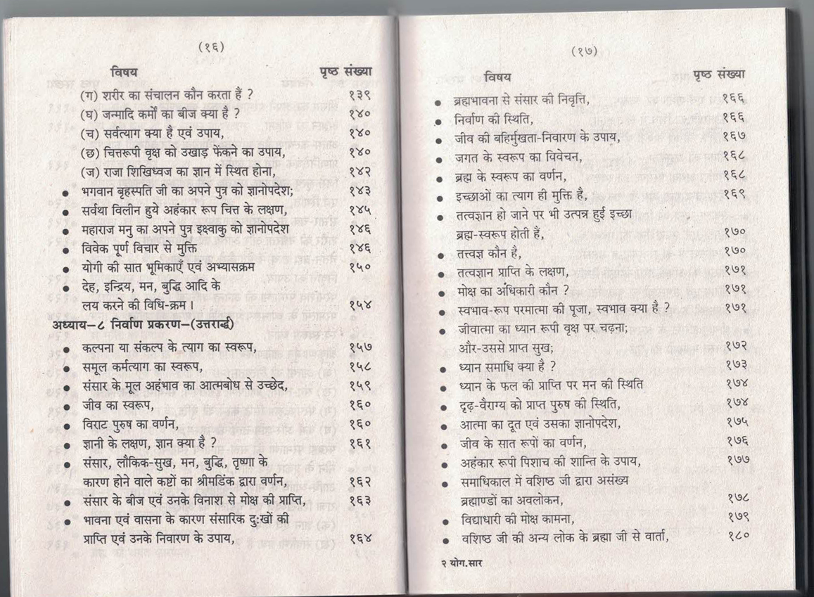 Yogvashistha sar